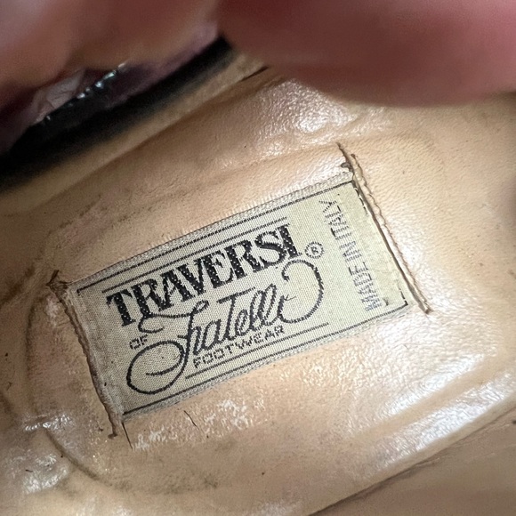 Traversi of Fratelli Dark Brown Lizard Skin Oxfords 9.5 D - Picture 10 of 11